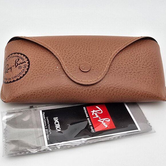 Ray-Ban RB3483 001/51 Matte Arista Gold Frame Light Brown Len Aviator Sunglasses - Picture 16 of 16